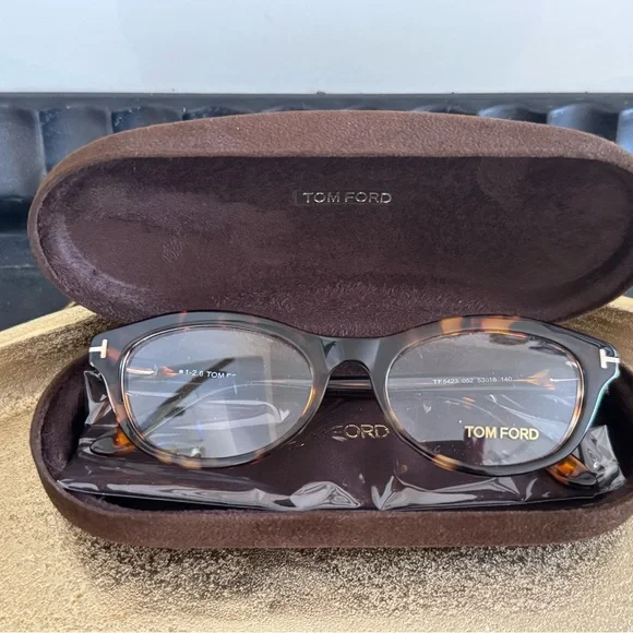 Tom Ford Brown Tortoiseshell Glasses with Case